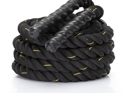 Battle Rope - 9 Meter - Inclusief Hoes - 6.2 KG - Zwart