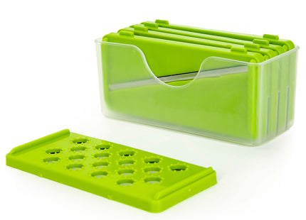 Groentesnijder 7-in-1 – Multifunctionele groenterasp – Met opvangbak en accessoires – Grafiet/Groen