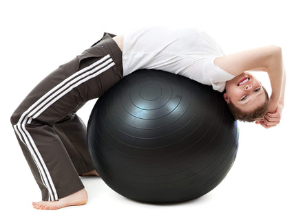 Fitnessballen - Yoga Bal - Pilates - Zwangerschap - Met Pomp - PVC - Zwart - 150 Kg - 55 Cm