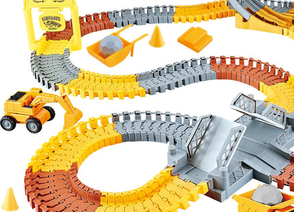 Racebaan | Bouwplaats | Inclusief Trucks | 180 Delen | Multicolor