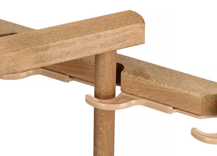 Ligbed | Strandstoel | Ligstoel | Verstelbaar | Armleuningen | Beukenhout | Geïmpregneerd | Handgemaakt | Bordeaux Rood