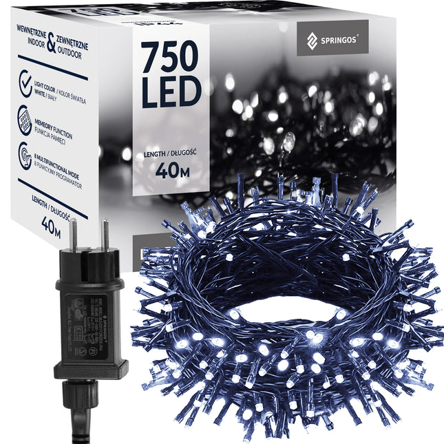 Kerstverlichting | 37,5 m | 750 LED | Koel Wit