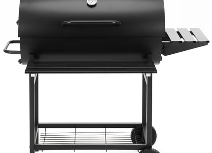 Houtskool barbecue - Op Wielen - BBQ - Asopvangbak - Thermometer - Kunststof - Staal - Zwart