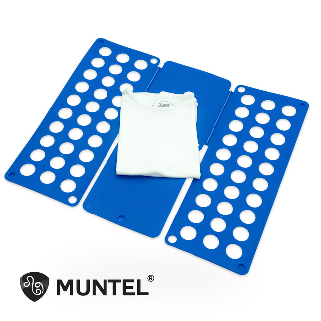 Muntel® Kleding Vouwplank - Kledingvouwer - Opvouwplank - Vouwhulp - Blauw