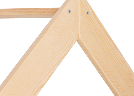 Kinderbed - Bed - Veiligheid - Uitvalbescherming - Hout - Lichtbruin - 160 x 80cm
