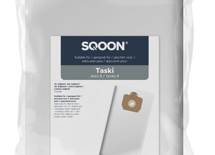SQOON® Stofzuigerzakken  Geschikt voor Taski Aero 8 / Vento 8 Series - Vervangt Model 7524288 - 5 Stuks