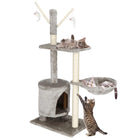 Krabpaal - 4 Etages - Voor Katten - Meubelbescherming - 49X36X87 cm - Grijs