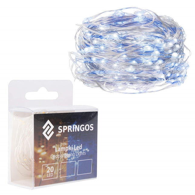 Kerstverlichting | 1.9 m | Waterdicht | Op Batterij | LED-Verlichting | Koel Wit/Blauw