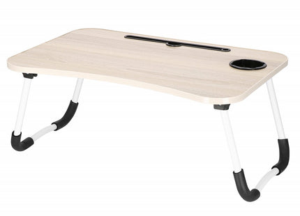 Laptoptafel | Bedtafel | Tablethouder | Laptopstandaard | 60 x 40 cm | Lichtbruin Hout