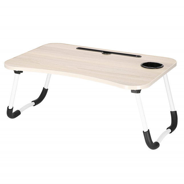 Laptoptafel | Bedtafel | Tablethouder | Laptopstandaard | 60 x 40 cm | Lichtbruin Hout