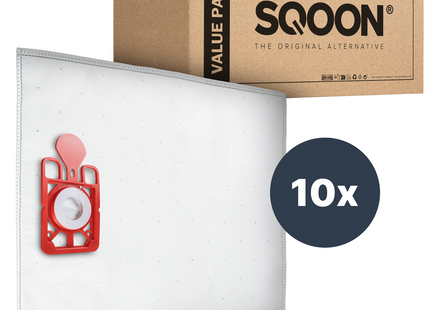 SQOON® Basic Stofzuigerzakken  Geschikt voor Numatic NVM 1CH Henry / Hetty / James - Model 604015 - 10 Stuks