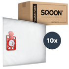 SQOON® Basic Stofzuigerzakken  Geschikt voor Numatic NVM 1CH Henry / Hetty / James - Model 604015 - 10 Stuks