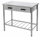 Buitenkeuken - Werktafel - 2 Lades en Opbergrek - RVS - 100x50,5x87 cm