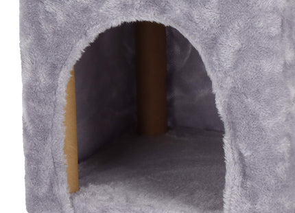 Krabpaal - 3 Etages - Voor Katten - Meubelbescherming - 31X31X62 cm - Grijs