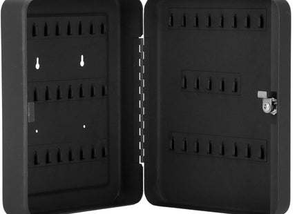 Sleutelkluis | Sleutelkast | Sleutelbox | 48 Haken | 30 x 24 x 7,5 cm | Zwart