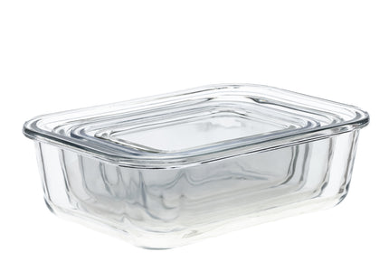 Voedselcontainer - Voorraadpot - Tempratuurbestendig - Keukenaccessoire - Set Van 8 - Borosilicaatglas - Kunststof
