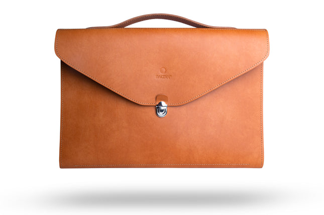 Leren Aktetas - Laptoptas - 13/14 inch - Bruin - 36 x 24 x 2,5 CM