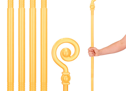 Staf - Sinterklaas - Kerstmanstaf - Opvouwbaar - Goud - 145 cm