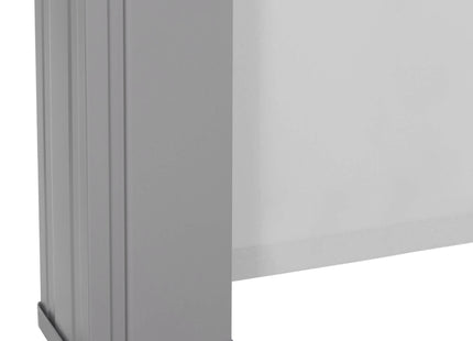 Windscherm - Tuinscherm - Oprolbaar - Waterbestendig - Staal - Aluminium - Lichtgrijs - 300 X 160 CM