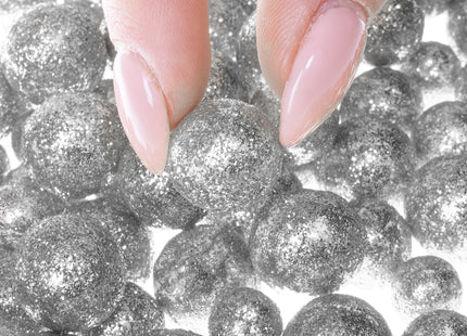 Kerstversiering - Piepschuimballen - Kerst - Kerstboomversiering - Zilver - 28 g