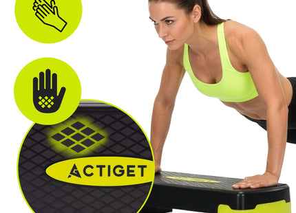 Aerobic Stepper | Verstelbaar | Zwart/Groen  | 350 KG