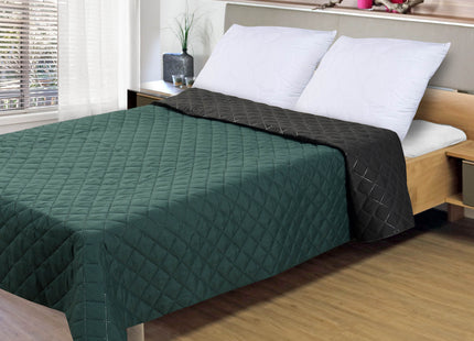 Sprei - Groen - Dubbelzijdig - Gewatteerd - 200 x 220 Cm