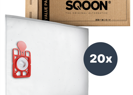 SQOON® Basic Stofzuigerzakken Geschikt voor Numatic NVM 1CH Henry / Hetty / James - Model 604015 - 20 Stuks