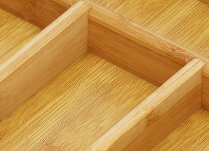 Bestekbak - Bestekhouder - Bestek Organizer - Bamboe -  34 x 25 x 4,5 cm