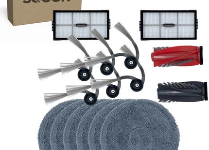 SQOON® vervangingsset geschikt voor Roborock Saros 10R - 15-delige onderhoudskit voor robotstofzuigeronderhoud