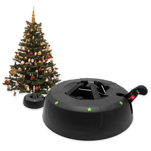 Kerstboomstandaard - Uniek Design - Extra Stevig - 5 Jaar Garantie - Gerecycled Plastic - Zwart - Tot 300 CM - Ø 37 CM