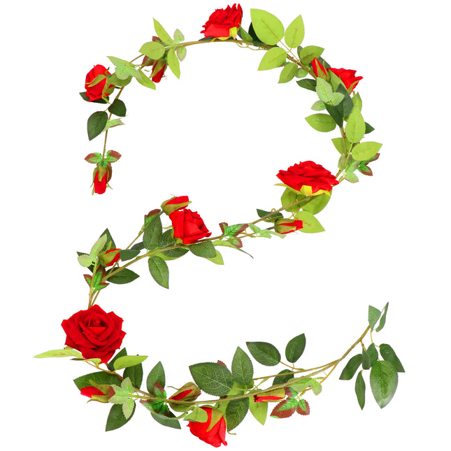 Kunstbloem - Wanddecoratie - Rozen - 180 cm