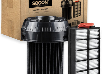 SQOON® Serviceset geschikt voor Bosch Roxx'x stofzuigers - Gelijk aan: 00649841, 00570324 - Cilinderfilter & HEPA-filter voor optimale filtering