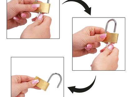 Hangslot - Slot - Sleutels - Bagage - Goud
