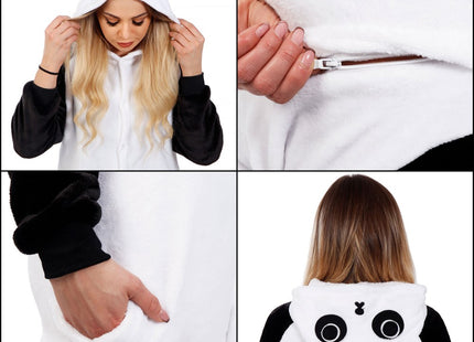 Onesie Volwassenen | Panda | Maat S | Zwart/Wit