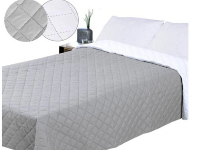 Plaid - Sprei - Grijs - Dubbelzijdig - Gewatteerd - 160 x 200 Cm