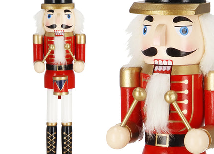 Notenkraker Kerst | 38 cm | Goud/Rood/Wit/Zwart