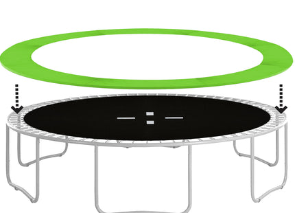 Trampoline Rand | Ø 244 cm | Beschermrand Trampoline | Rond | Groen/Zwart