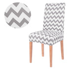 Stoelhoes - Voor Eetkamerstoelen - Met Stretch -  Wit - Grijs