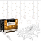 Sterren Manen Gordijn | 2 m | 138 LED | Warm Wit