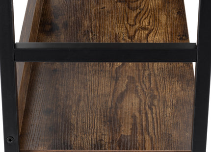 Boekenkast - Metaal - MDF - 4 Etages - Verstelbaar - 124 X 60 X 28 CM - 100 KG
