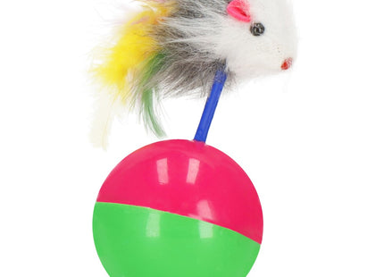 Kattenspeeltjes | Kattenspeelgoed | Bal met Muis | Multicolor