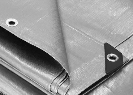 Afdekzeil | Dekzeil | Zeildoek | Waterdicht | PVC | 8 x 5 m | 210 g/m2 | Grijs/Bruin