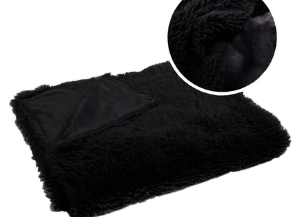 Plaid | Sprei | Deken | 160 x 200 cm | Pluche | Zwart