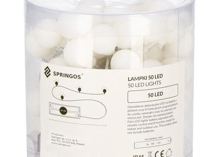 Kerstverlichting | Binnen & Buiten | 7.5 m Inclusief Snoer | Batterij  | 50 LED | Warm Wit