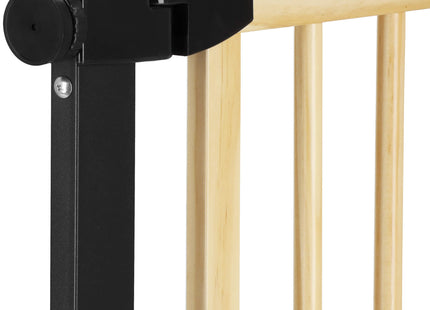 Traphekje | 75 - 103 cm | Traphek | Veiligheidshekje | Metaal | Hout | Zwart/Bruin