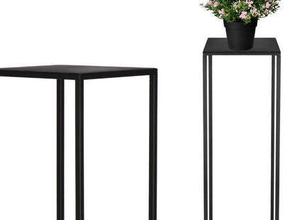 Plantenzuil | Plantentafel | Planten Etagère | Set van 4 | Metaal | Zwart