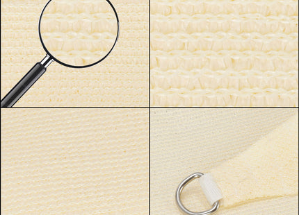 Schaduwdoek | Zonnezeil | Rechthoek | 4 x 3 m | 90% Schaduw | Creme