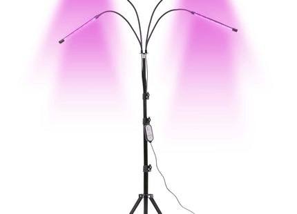 Kweeklamp - Led Voor Planten - Groeilamp - Grow Light - Bloeilamp - Plantenverlichting - 4 Panelen - Met TImer - 80 Led - USB