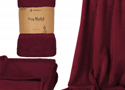 Fleece Deken | 150 x 200 cm | Bordeauxrood