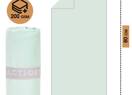 Strandlaken | Badlaken | Sneldrogend | Strandhanddoek | Microvezel | 80 x 40 cm | Mint